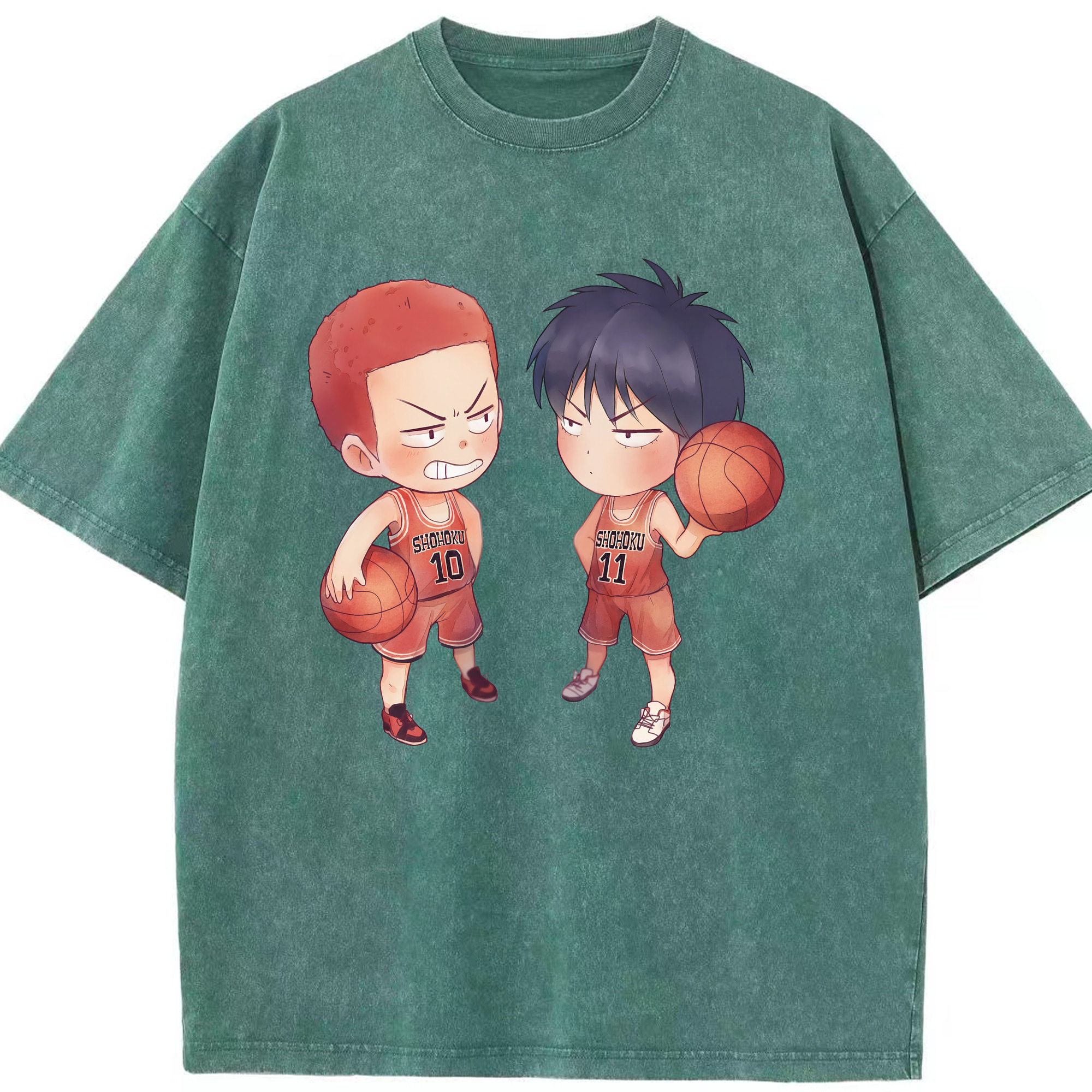 （画像用） SLAM DUNK／スラムダンク 綿100% ヴィンテージ風 半袖Tシャツ（フロントプリント）
